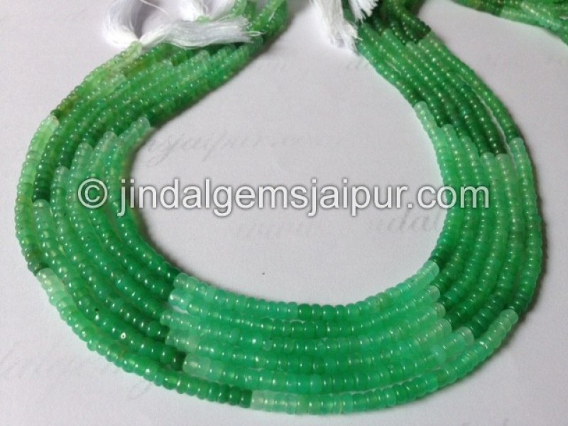 Chrysoprase Smooth Roundelle Shape Beads